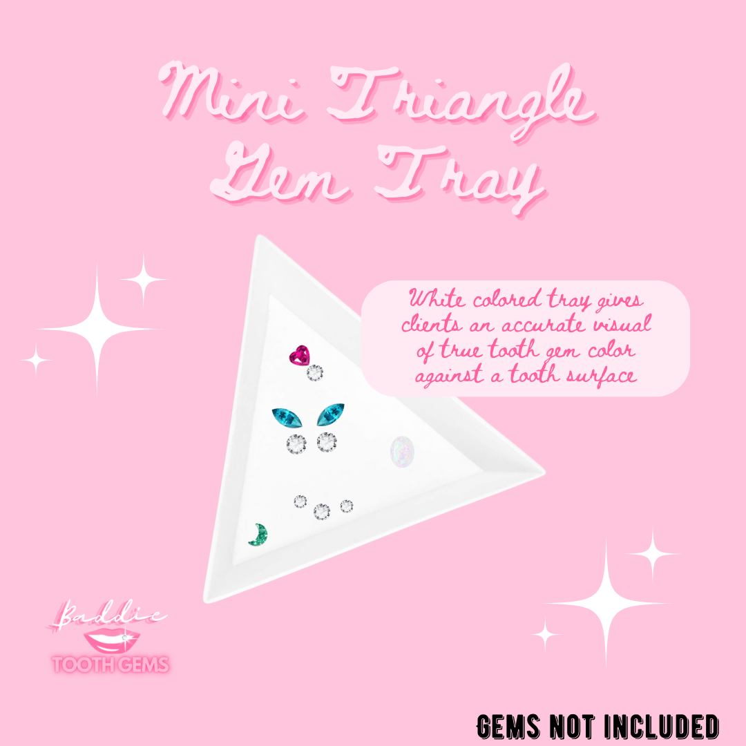 Mini White Triangle Tooth Gems Tray
